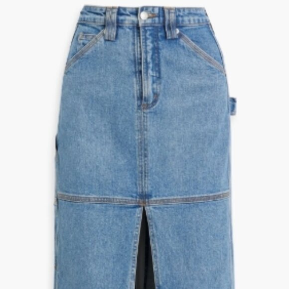 A.L.C. Alden Split Denim Midi Skirt – Blue – Size 2 – NWT - Picture 7 of 15